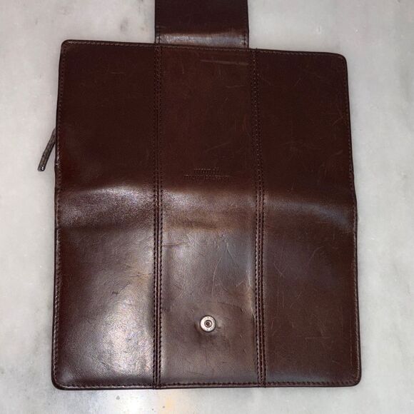 Mundi Wallet Smooth Italian Leather Bifold Compact Snap Flap - Picture 16 of 16
